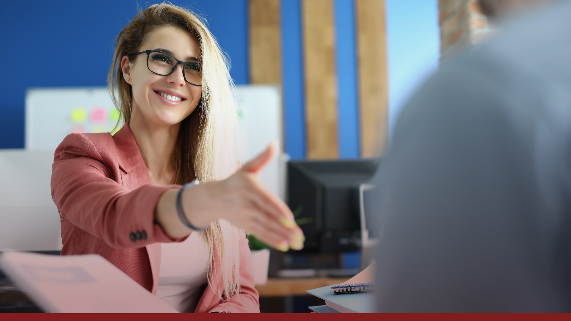woman offering her hand to man